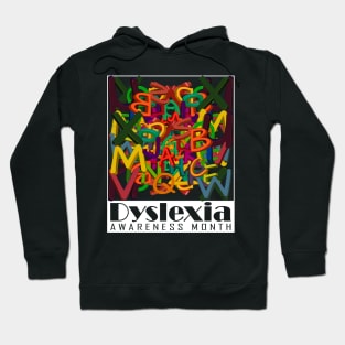 Dyslexia Awareness Month 3D Mixed Letters Hoodie